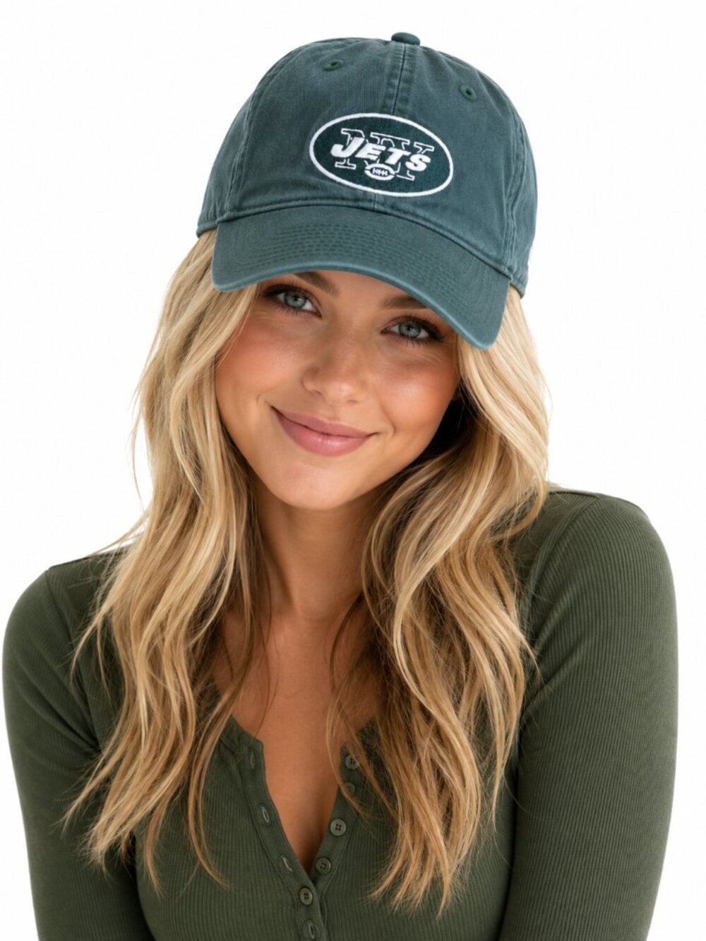 New York Jets Womens Hat Size XL  Reebok Green Distressed Feel New